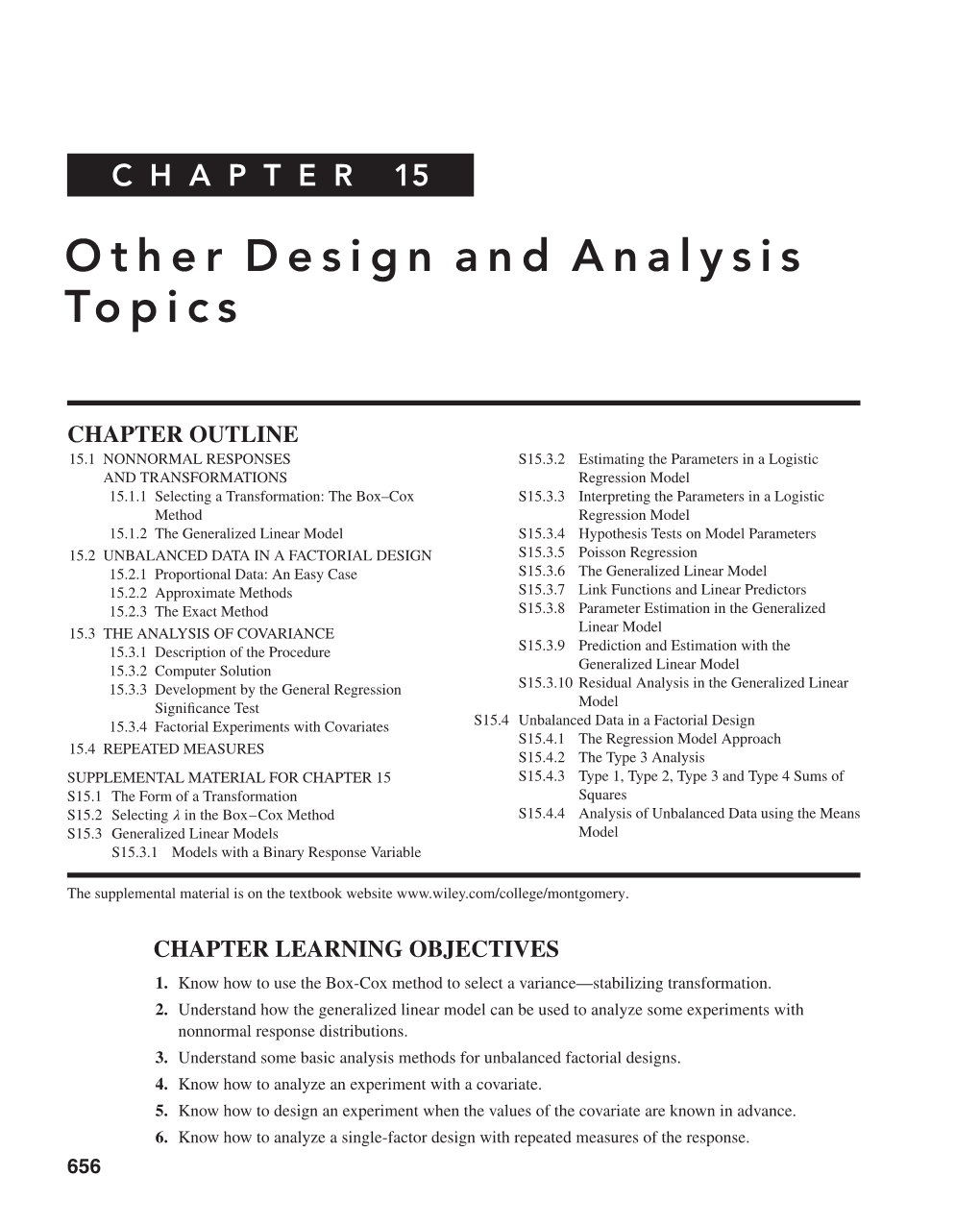 Other Design and Analysis Topics
