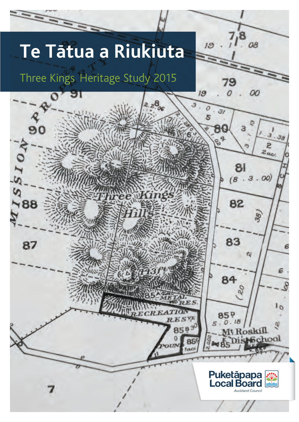 Te Tātua a Riukiuta Three Kings Heritage Study 2015 Authors: Dr Elizabeth Pishief and John Adam