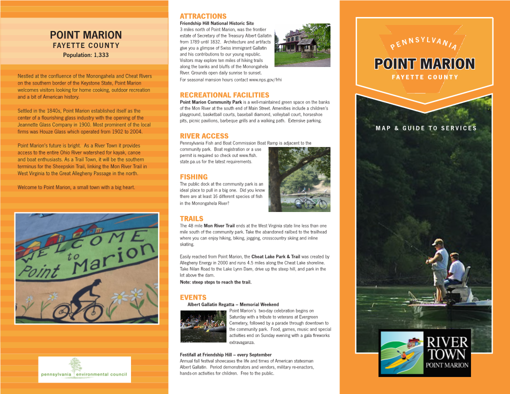 Point Marion, Was the Frontier POINT MARION Estate of Secretary of the Treasury Albert Gallatin from 1789 Until 1832