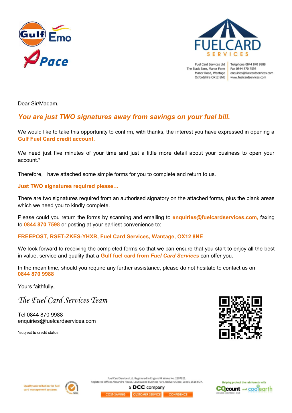 Additional Services from Fuel Card Services