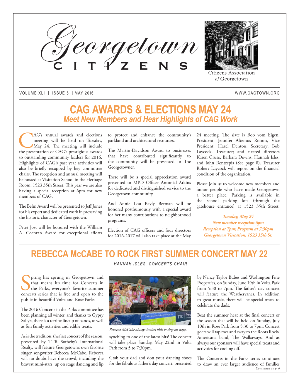 Cag Awards & Elections May 24