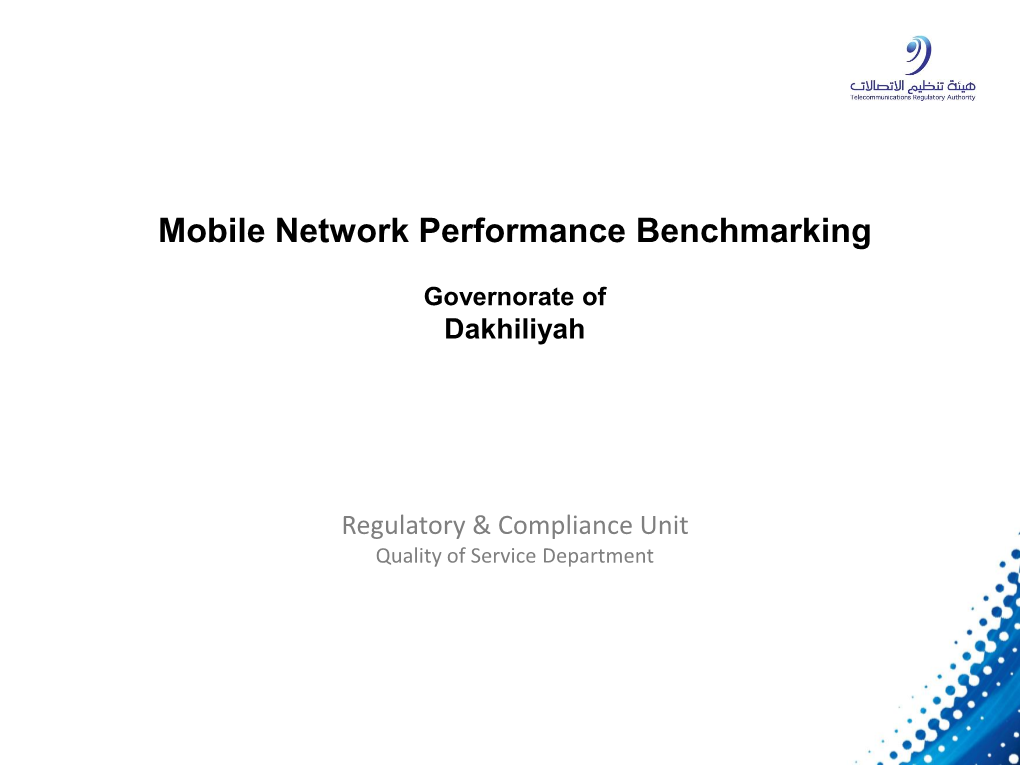Mobile Network Performance Benchmarking