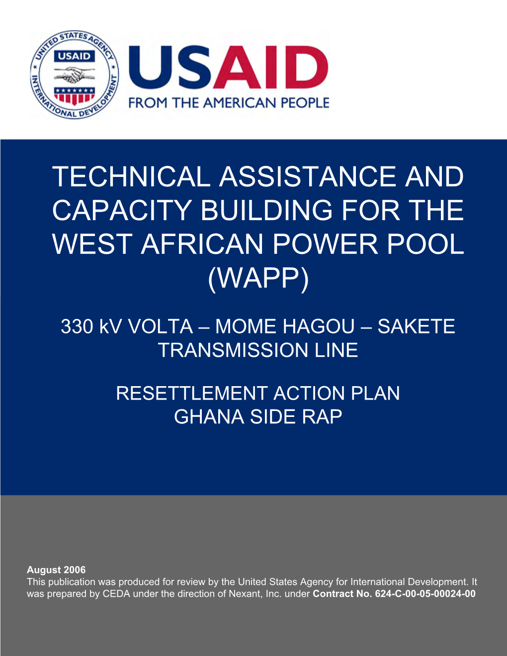 Technical Assistance and Capacity Building for the West African Power Pool (Wapp)