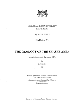 The Geology of the Shashe Area