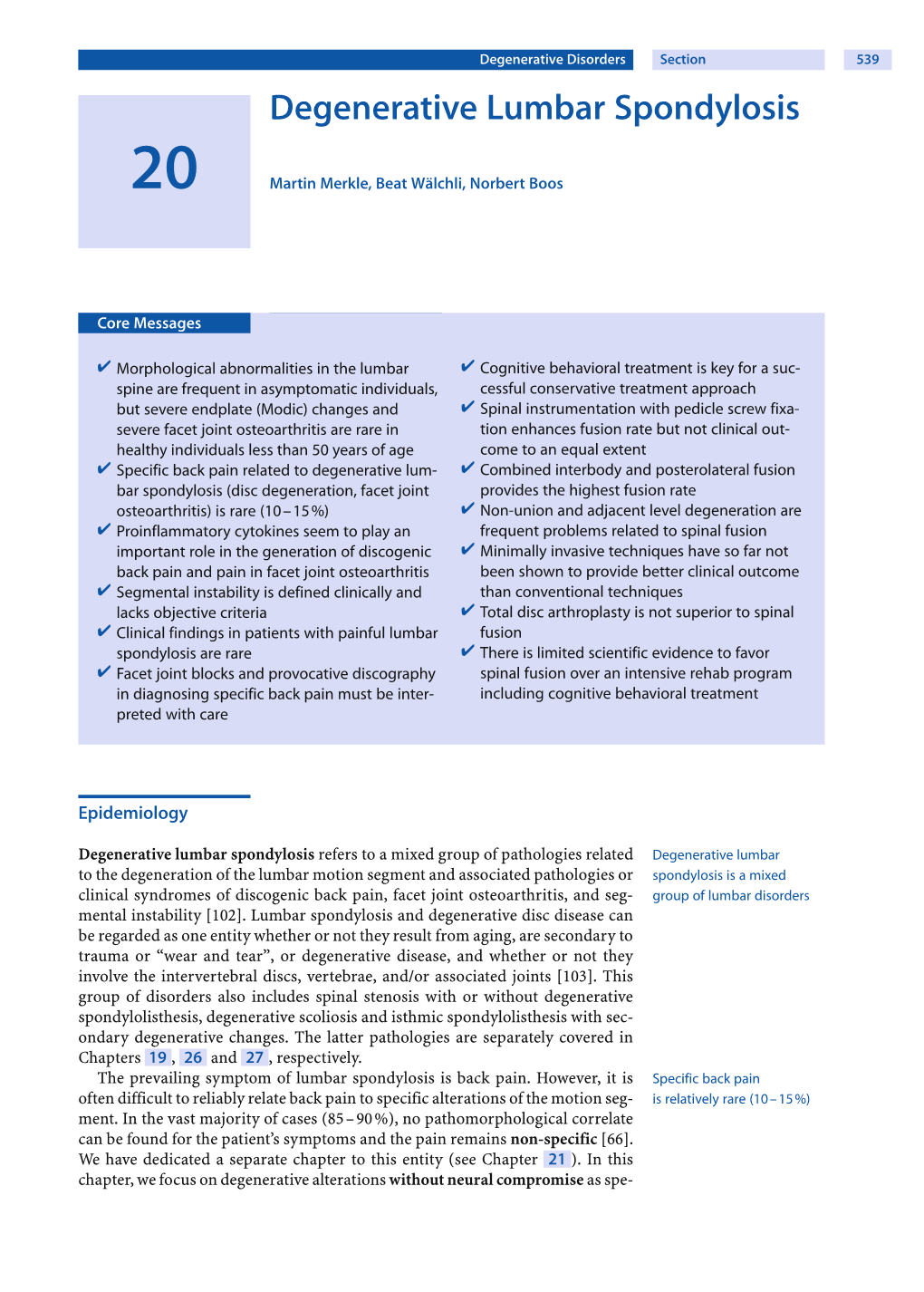 Degenerative Lumbar Spondylosis