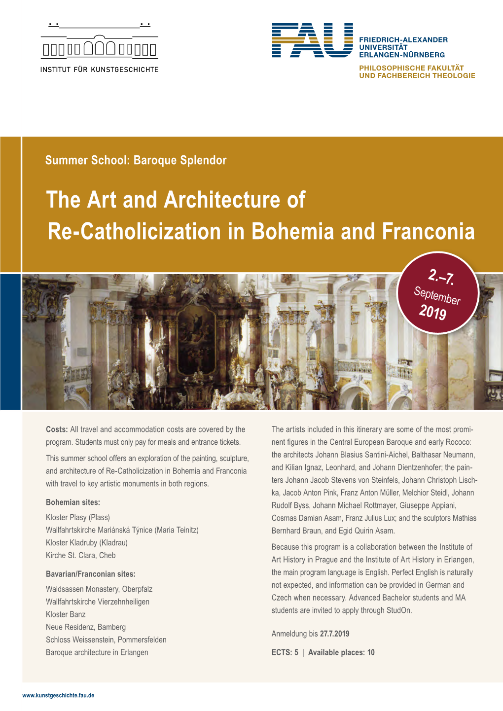 The Art and Architecture of Re-Catholicization in Bohemia and Franconia