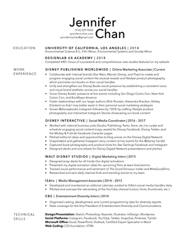 Jennifer Chan Resume