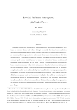 Revealed Preference Heterogeneity