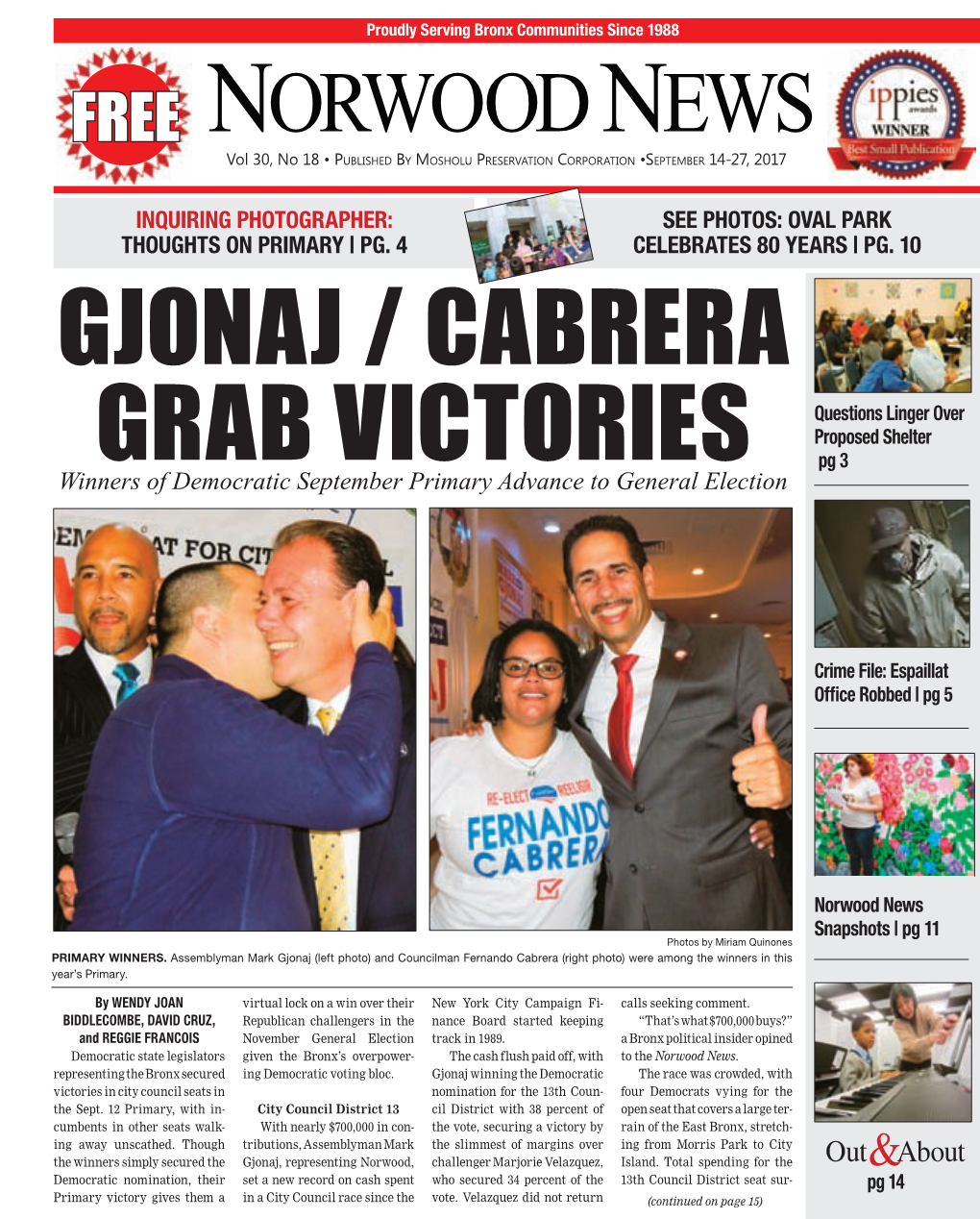 Gjonaj / Cabrera Grab Victories