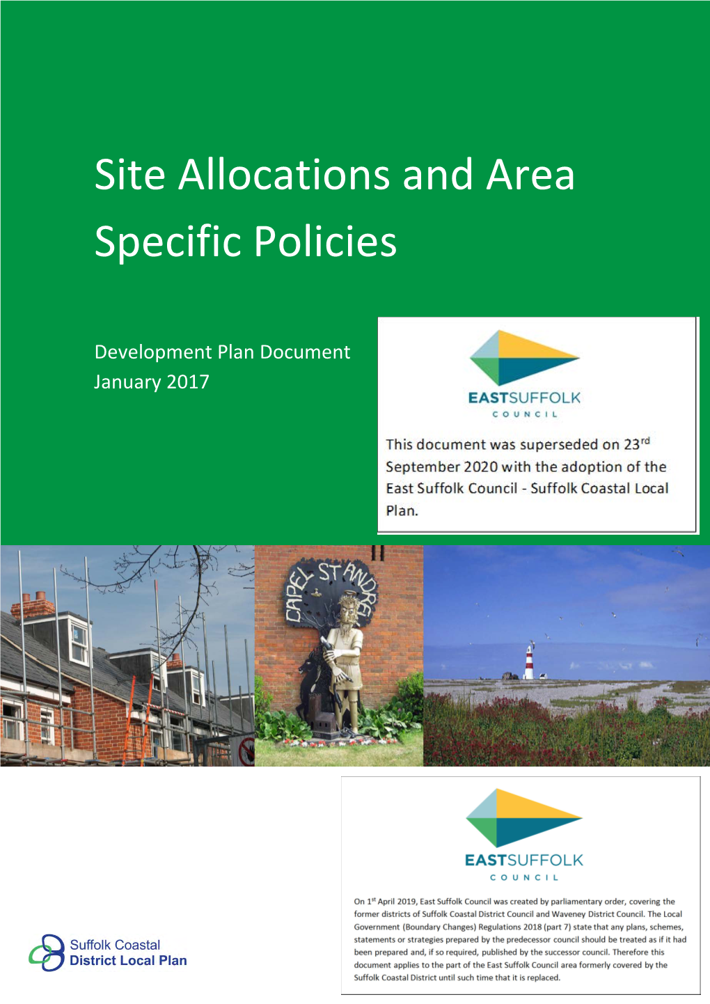 Site Allocations and Area Specific Policies Development Plan Document Adopted - January 2017