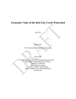 Economic Value of the Red Clay Creek Watershed