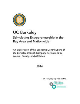 UC Berkeley Stimulating Entrepreneurship in the Bay Area and Nationwide