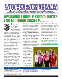 INSIDE THIS ISSUE Is Hawaii Ready for Our Aging Society?