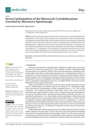 Seven Conformations of the Macrocycle Cyclododecanone Unveiled by Microwave Spectroscopy