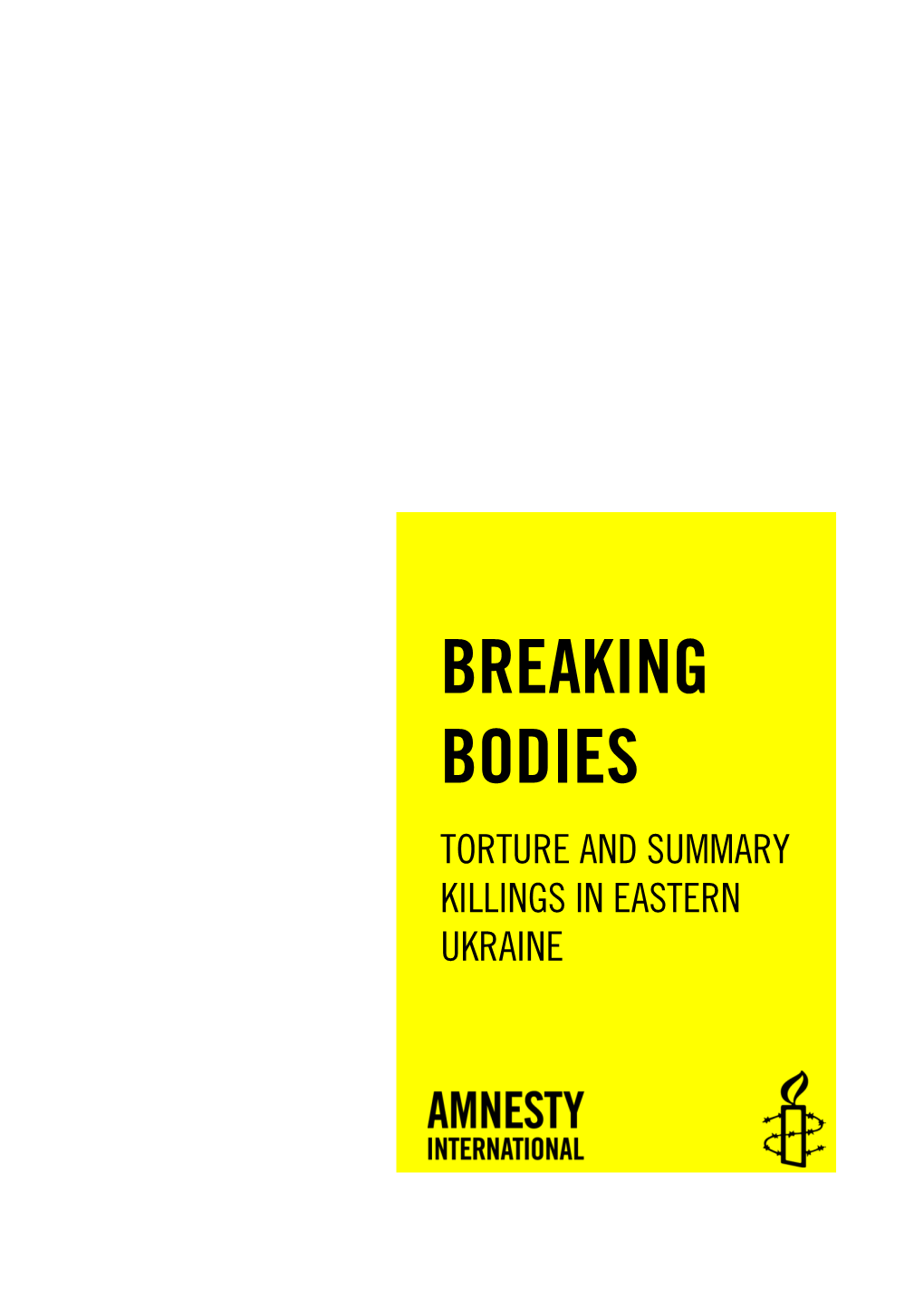 Breaking Bodies 5 Torture and Summary Killings in Eastern Ukraine