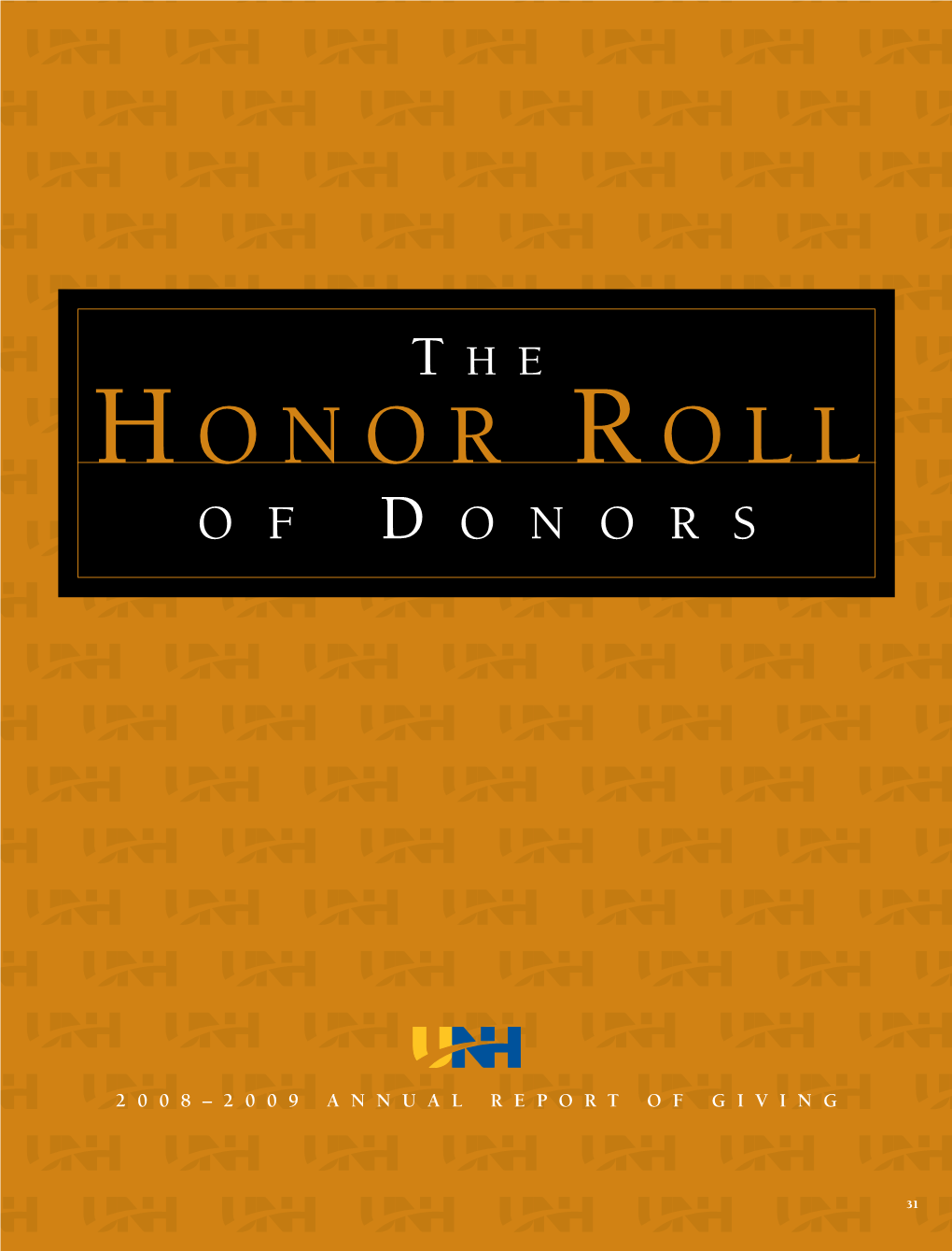 Honor Roll of Donors