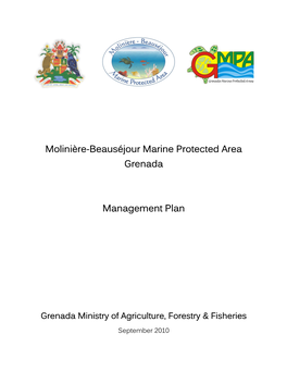 Molinière-Beauséjour Marine Protected Area Management Plan Table of Ccontentsontents