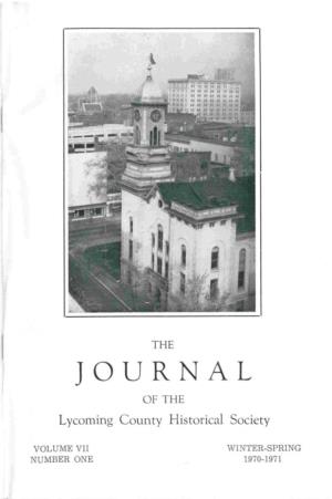 Journal of the Lycoming County Historical Society, 1970-71 Winter