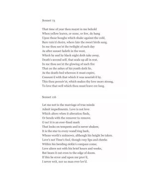 Sonnet 73 That Time of Year Thou Mayst in Me Behold When Yellow