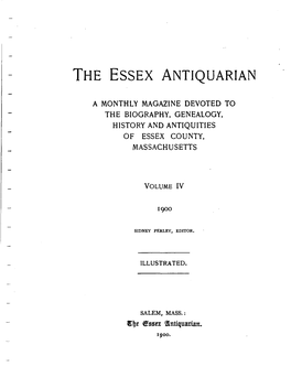 1900 Essex Antiquarian Vol. IV V2.0.Pdf