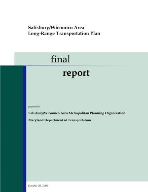 Salisbury/Wicomico Area Long-Range Transportation Plan