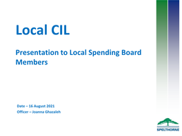 Local CIL Presentation to Members