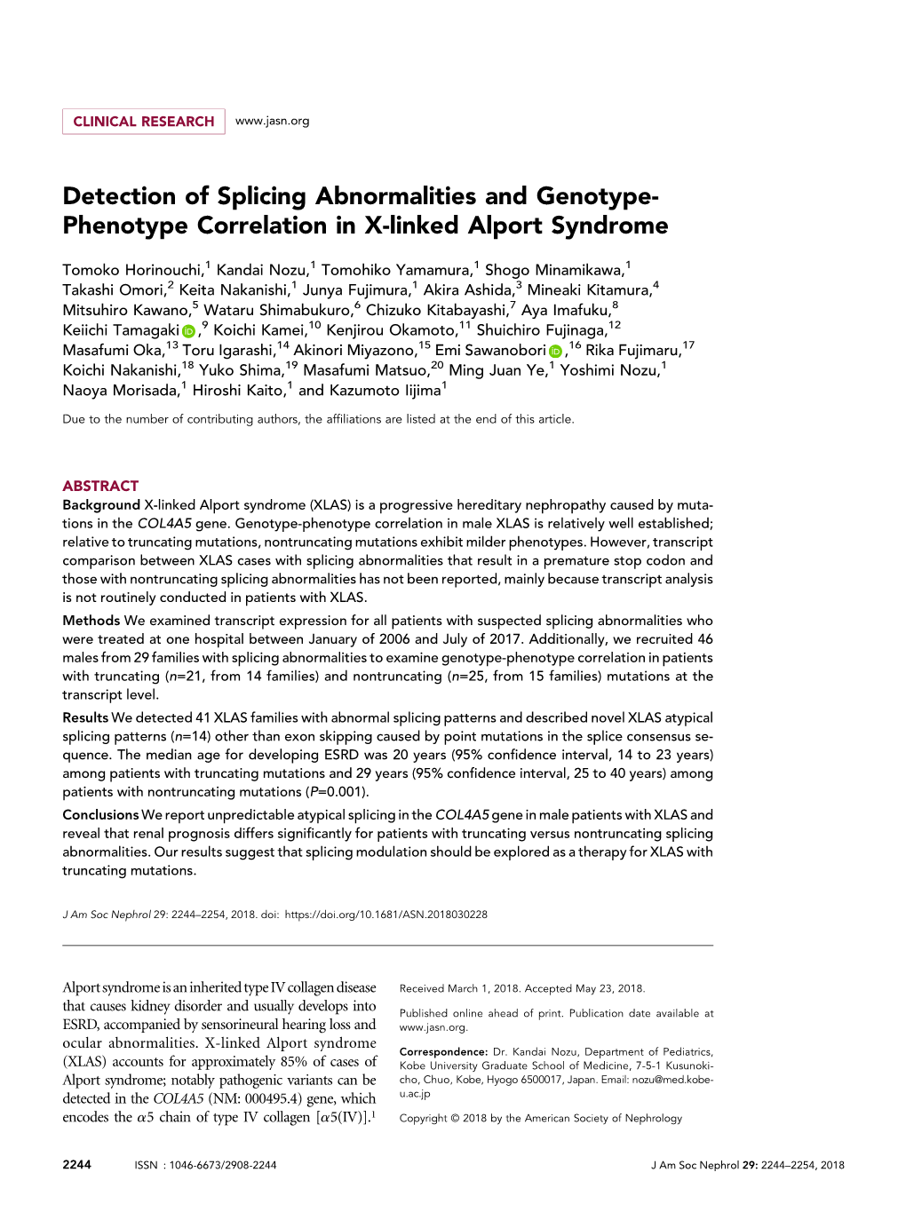 Detection of Splicing Abnormalities and Genotype-Phenotype