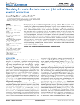 Searching for Roots of Entrainment and Joint Action in Early Musical Interactions