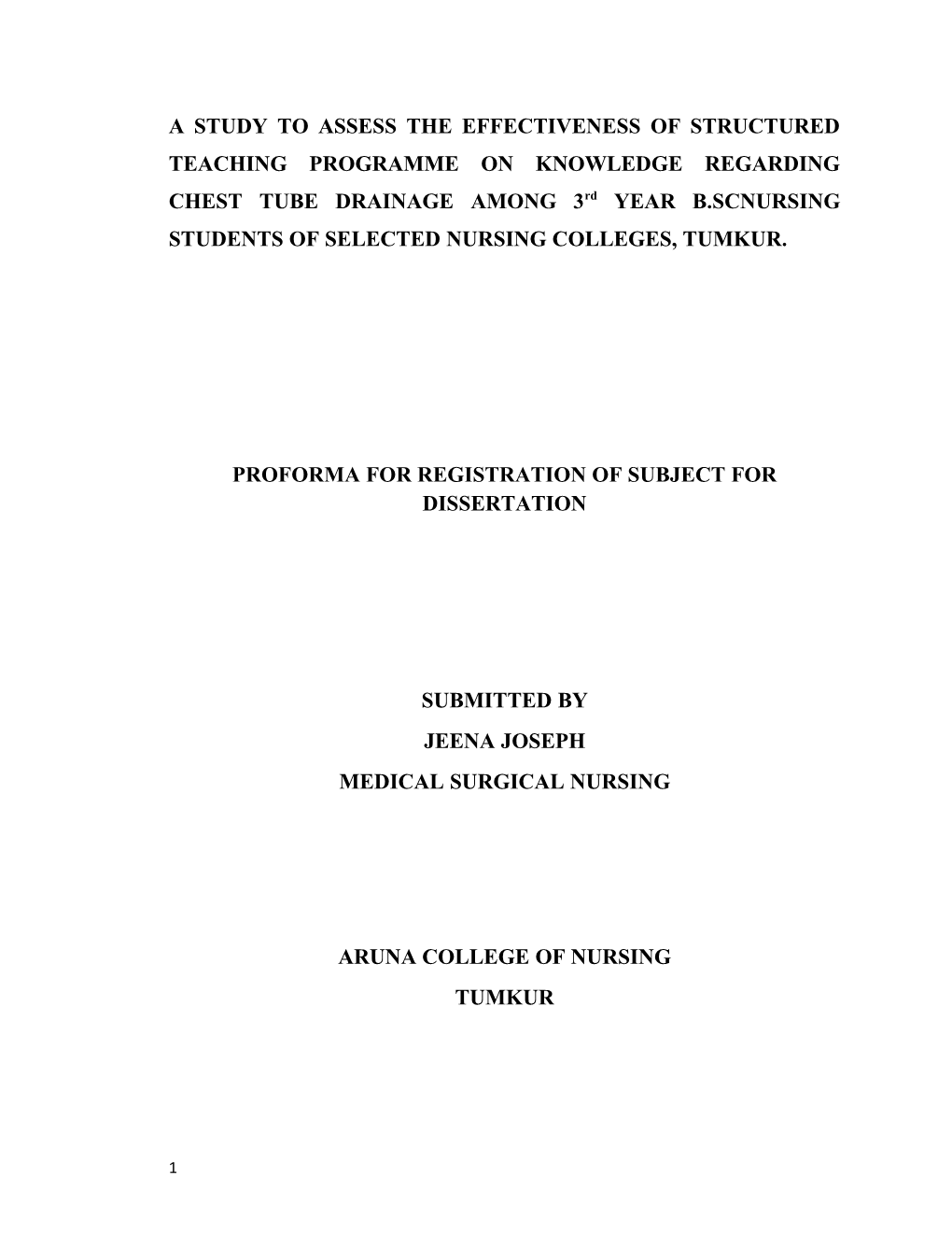 Proforma for Registration of Subject for Dissertation s5