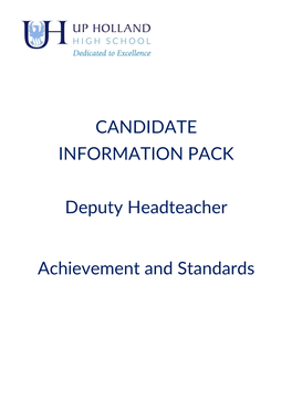 CANDIDATE INFORMATION PACK Deputy Headteacher Achievement