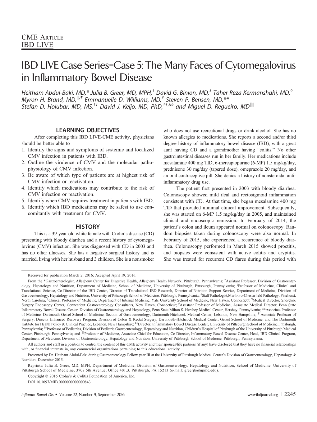 The Many Faces of Cytomegalovirus in Inflammatory Bowel Disease