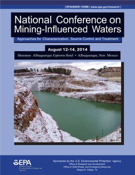 National Conference on Mining-Influenced Waters Approaches for Characterization, Source Control and Treatment