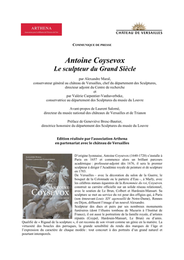 Antoine Coysevox Le Sculpteur Du Grand Siècle