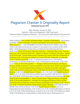 Plagiarism Checker X Originality Report Similarity Found: 23%