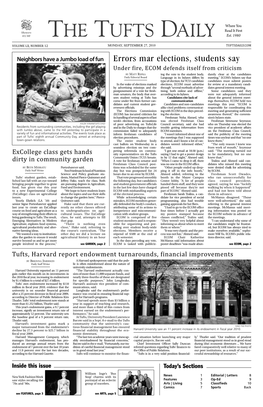 Errors Mar Elections, Students Say Under Fire, ECOM Defends Itself from Criticism by MATT REPKA Ing the Vote to the Student Body