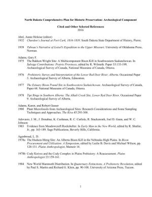 Cited and Selected Other References