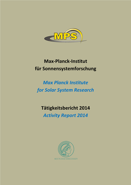 Max-Planck-Institut Für Sonnensystemforschung Max