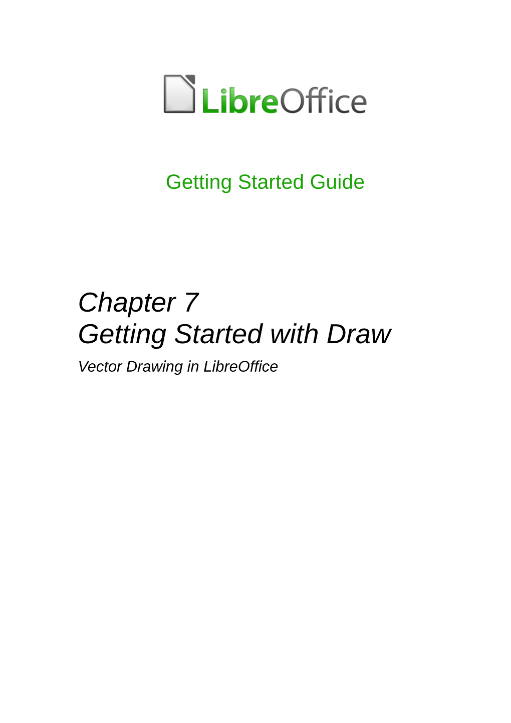 Chapter 7 Getting Started with Draw Vector Drawing in Libreoffice