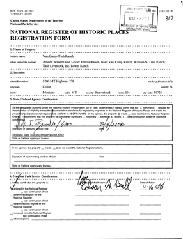 National Register of Historic Pla Registration Form