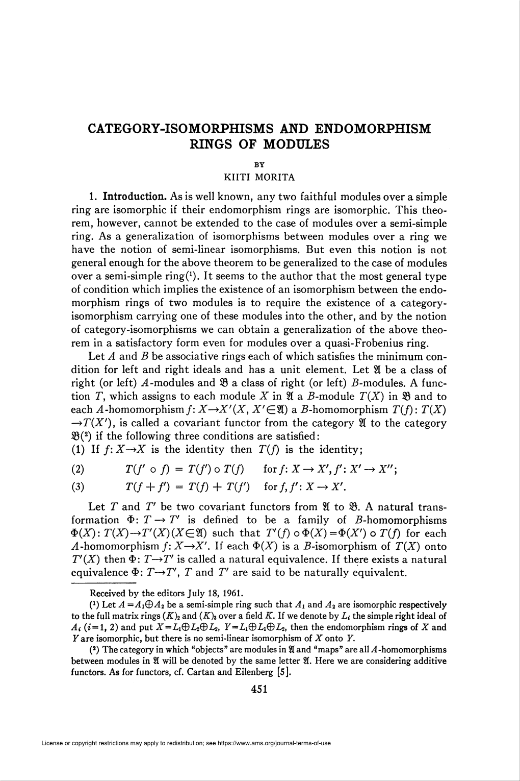 Category-Isomorphisms and Endomorphism Rings Of