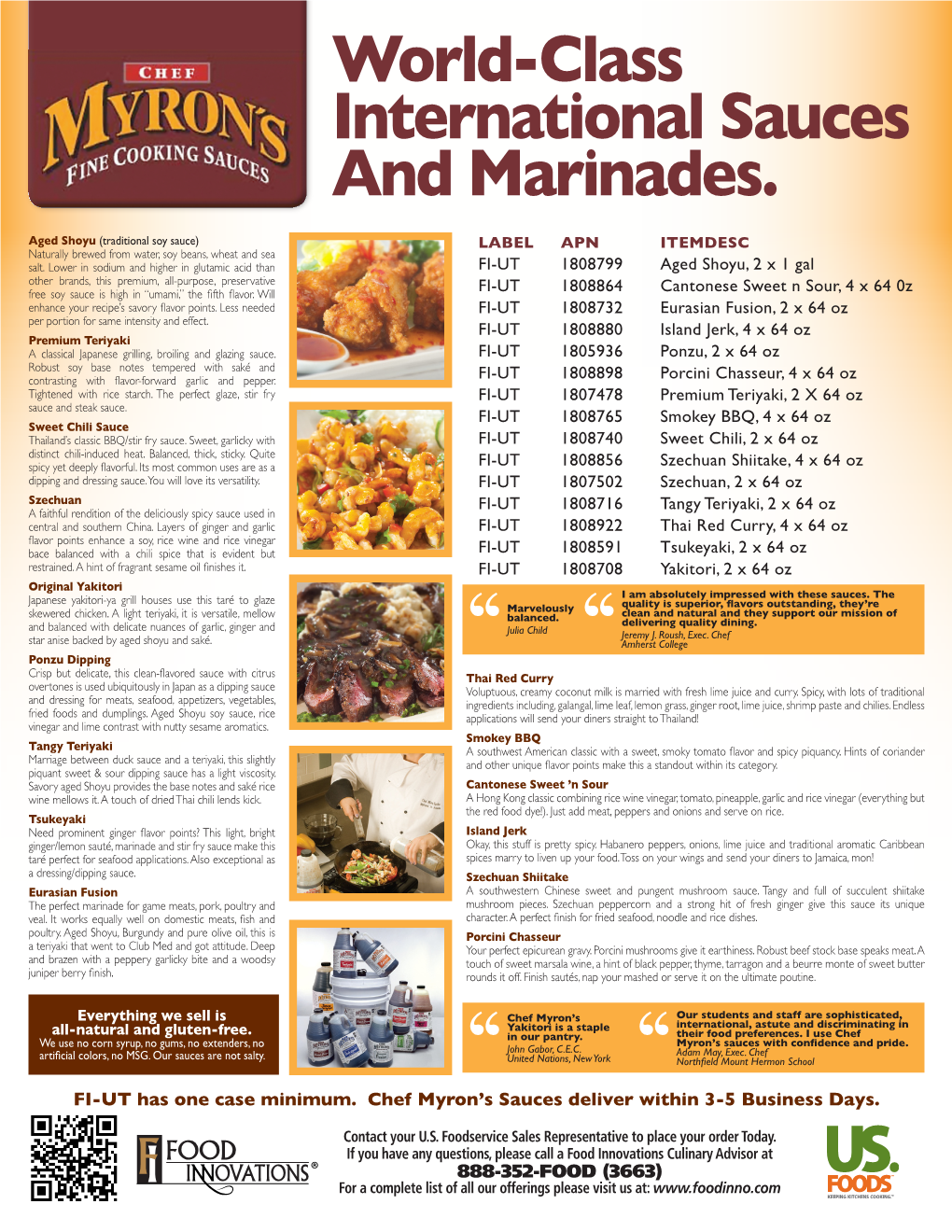 World-Class International Sauces and Marinades