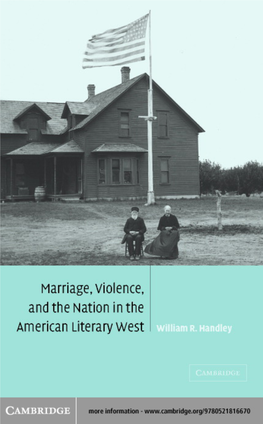 Marriage, Violence, and the Nation in the American Literary West