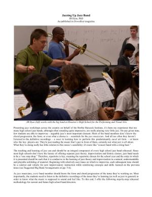 Jazzing up Jazz Band JB Dyas, Phd As Published in Downbeat Magazine