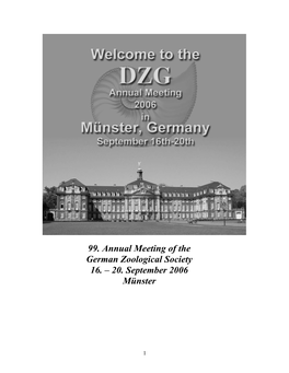 99. Annual Meeting of the German Zoological Society 16