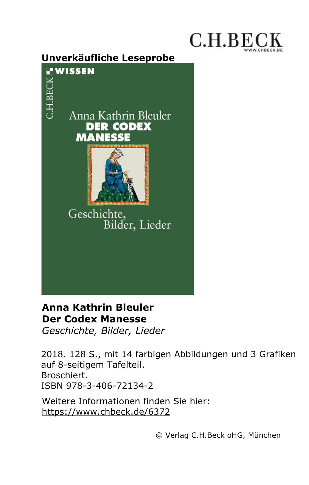 Der Codex Manesse Geschichte, Bilder, Lieder
