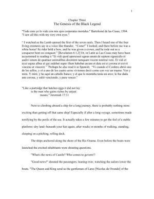 Chapter Three the Genesis of the Black Legend