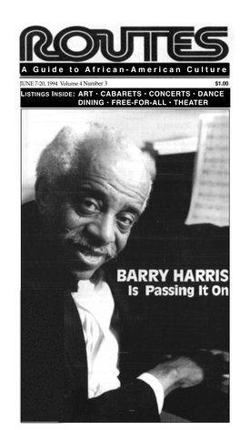 Barry Harris Is Passing It on New Format