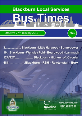 Bus Times Effectiveeffective 3027���� Januaryjanuary 20172019 TT01