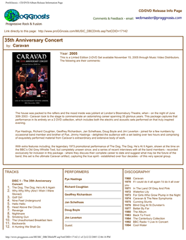 Proggnosis - CD/DVD/Album Release Information Page