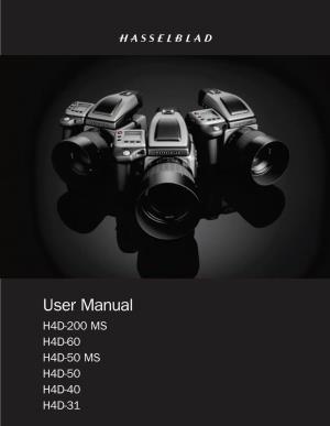 User Manual H4D-200 MS H4D-60 H4D-50 MS H4D-50 H4D-40 H4D-31
